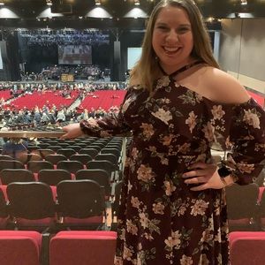 Stunning maroon floral dress